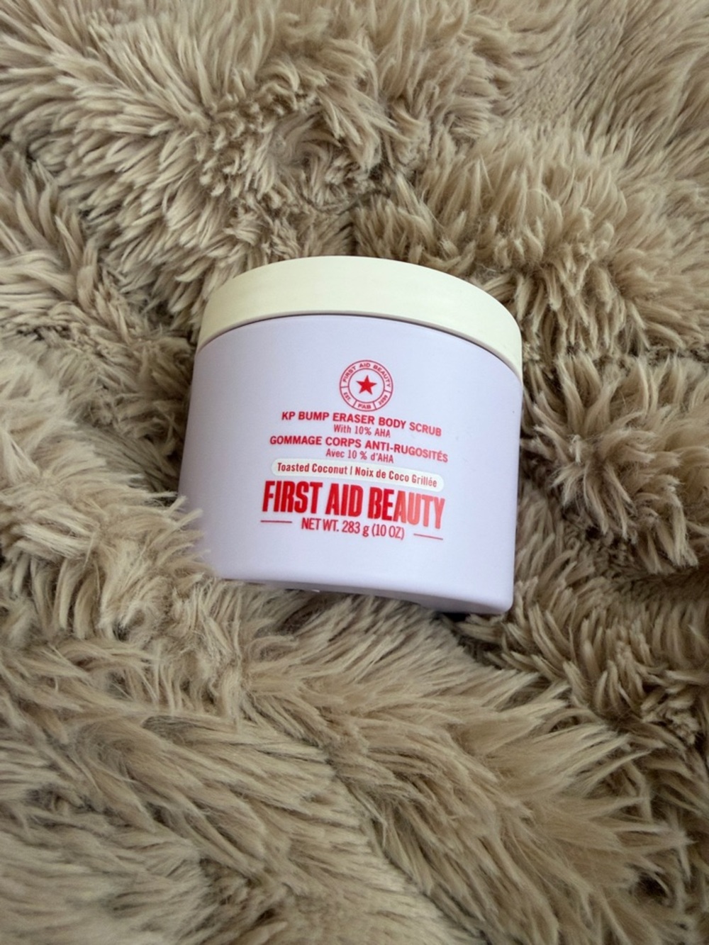 First Aid Beauty KP Bump Eraser Body Scrub in Soft Lavender